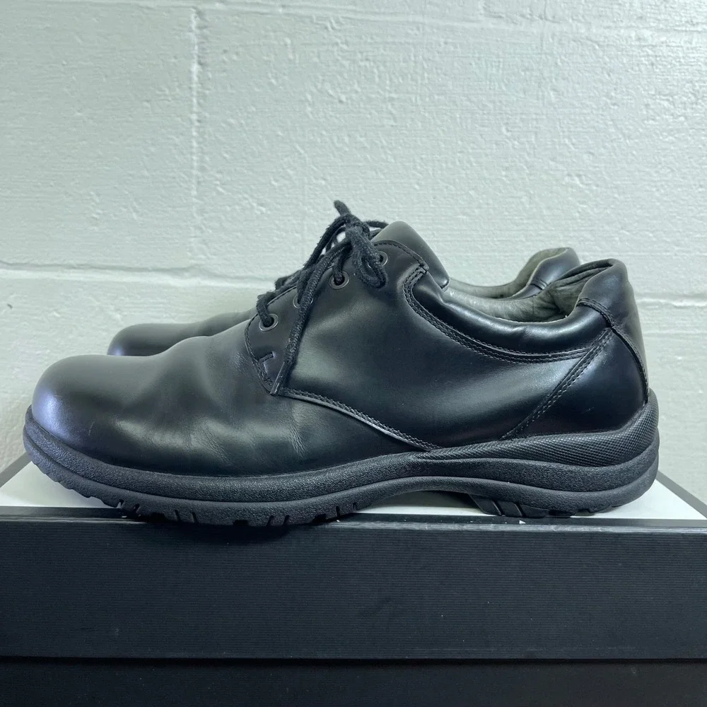 Dansko Walker Smooth Black Leather Oxford Casual Shoes Lace up Men's 47 EU/14 US